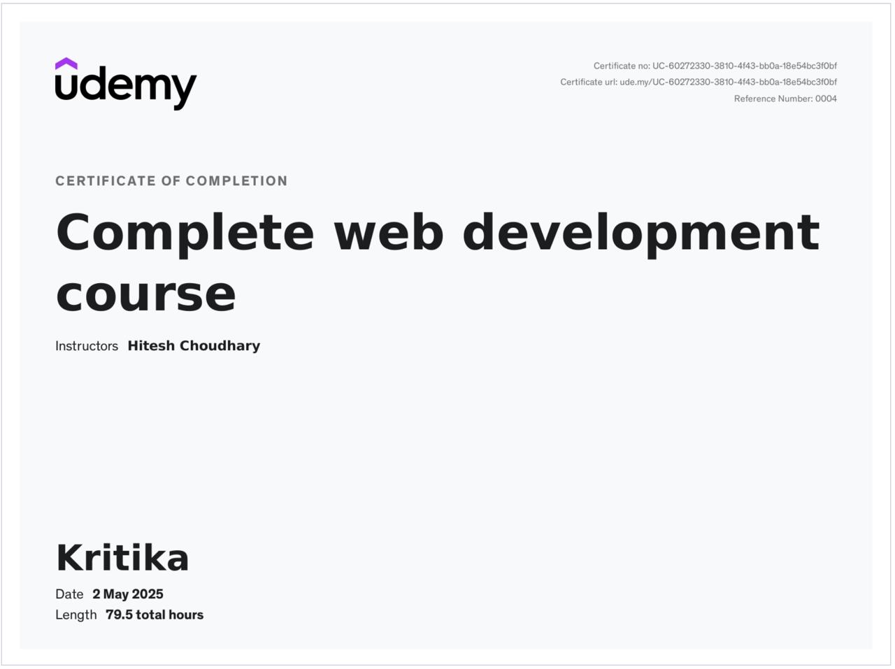 Certificate 1